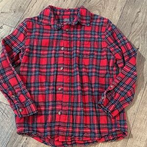 Boys Red Plaid Shirt